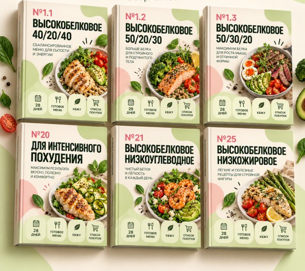 Обложки меню: Высокобелковые